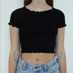Brandy Melville Black Crop Top
